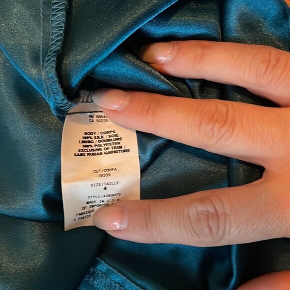 Allen Schwartz A.B.S. Sequin Silk Cocktail Dress - Picture 10 of 11